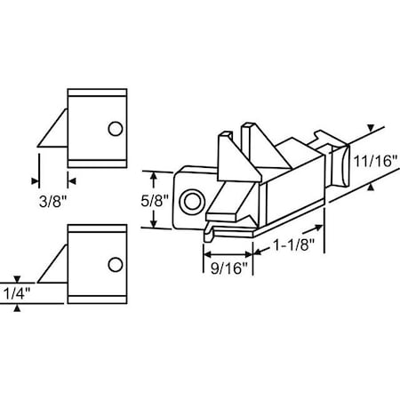 Strybuc Black Tilt Latch Set 83-614BA
